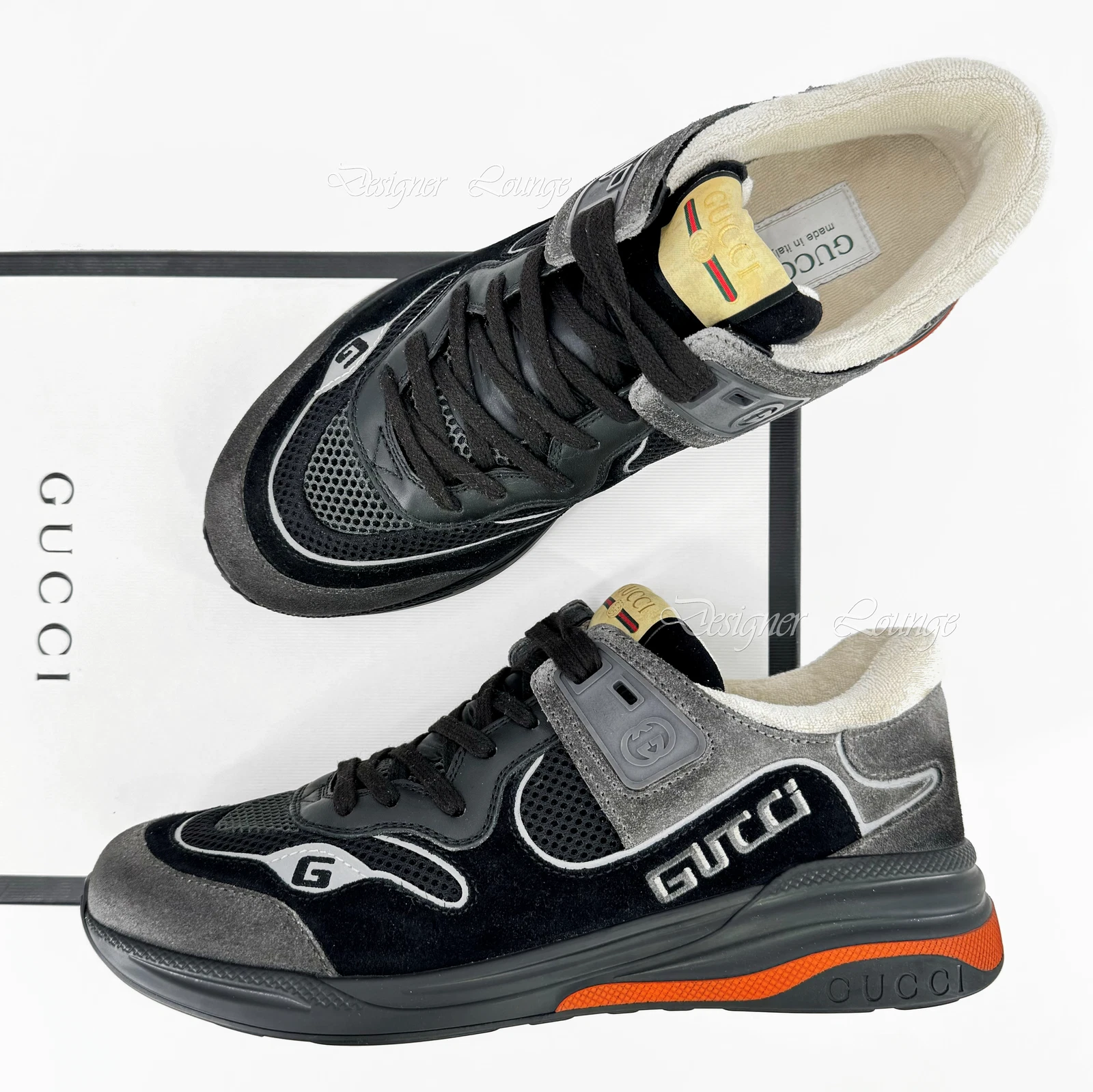 Baskets basses neuves Gucci Ultrapace en cuir suédé G 9 / US 9,5 homme
