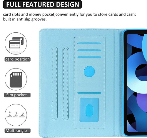 For iPad 9/8/7 Pro Air Mini 6/5/4 Flip Case Leather Magnetic Pattern Smart Cover - Picture 96 of 113