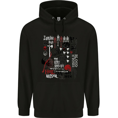 Zombie Halloween Vampir Dracula Schädel Herren Kapuzenpullover