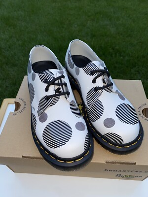 Doc Martens Polka Dot Smooth Leather Shoes Black White 1461  display picture 2
