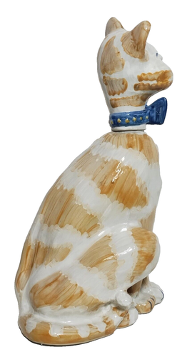 Vintage Ceramic Louisville Stoneware Cat Sculpture Bird Feeder Bottle 17" - Picture 5 of 11