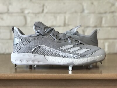$120 Mens Size 12 Adidas Icon 6 Baseball Cleats FV9344 Boost Plastic Metal Gray