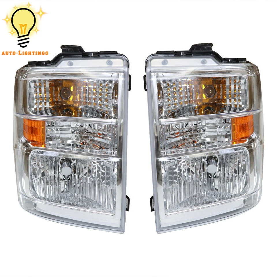 Faros halógenos izquierda y derecha para Ford E250 E350 E450 F650 2008-2014 Foto 3 de 4