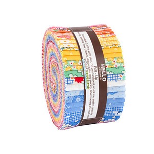 Kaufman-Aunt-Ella-039-s-Butterflies-Roll-Up-2-5-034-Fabric-Quilt-Strips-RU-807-40-J01