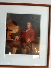 Chas Fagan Signed Benjamin Franklin Painting "Father of Our Fire Service"