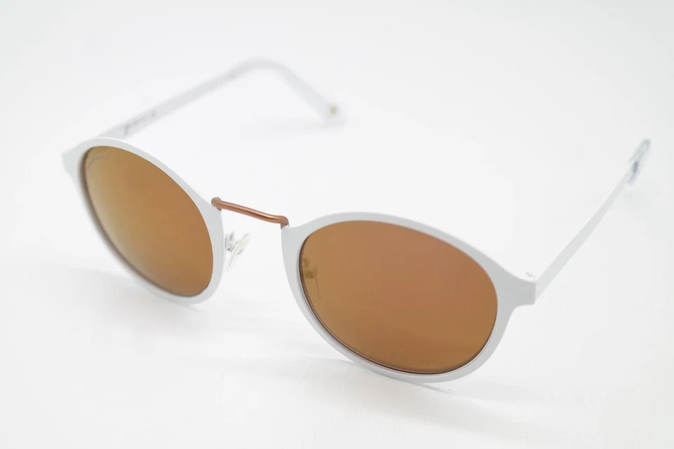 Lunettes De Soleil John Lennon JOS 124 Blanc Bronze Ovales Neuves - Photo 3/4
