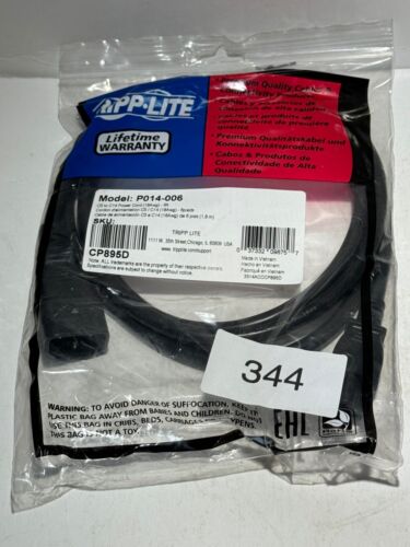 Tripp Lite P014-006 Standard Power Cord - 6 ft - IEC 60320 C5 - IEC 60320 C14 - Picture 2 of 7