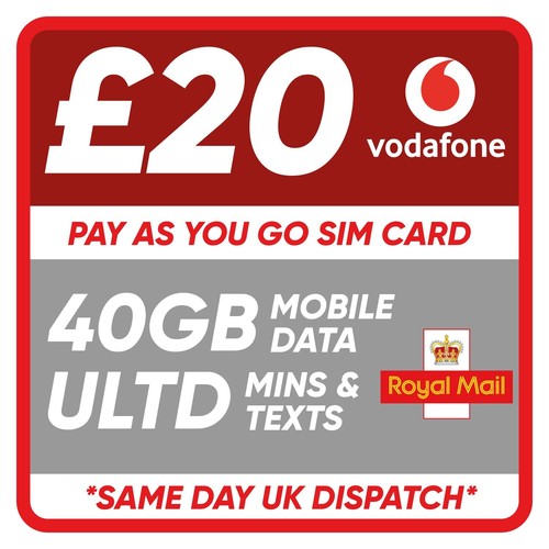 VODAFONE SIM CARD - ROLLOVER YOUR REMAINING MINS, DATA & MSGS - £10 BUNDLE - Picture 3 of 6