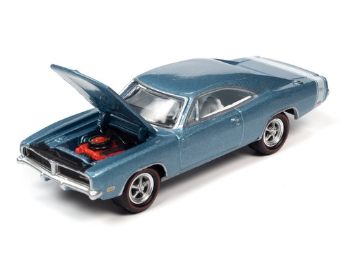 Johnny Lightning 1:64 Diecast Car 1969 Dodge Charger R/T (LIGHT BLUE) MC30A - Picture 2 of 4