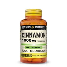 100 Capsules Cinnamon 1000 mg / 2 caps support Sugar Metabolism Heart Health