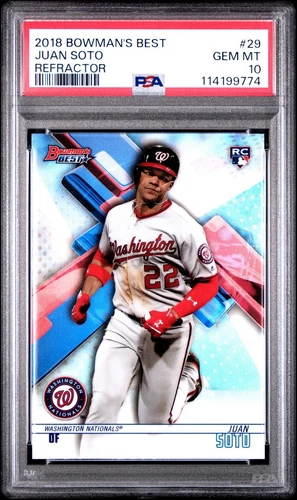 2018 Bowman's Best Juan Soto Refractor #29 Psa 10