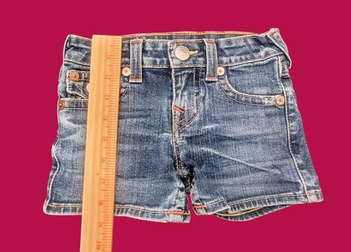 TRUE RELIGION BLUE DENIM SHORT SIZE 7 little girl - Picture 3 of 10