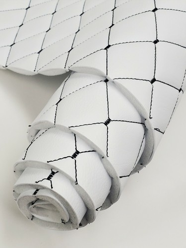 HQ Thread Quilted Vinyl Soft Grain Texture Diamond 2"x3" With 3/8" Foam Backing - Picture 25 of 60