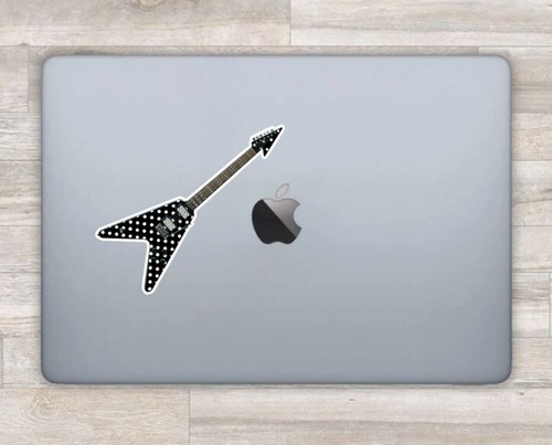 Randy Rhoads Polka Dot Flying V Guitar Laptop Sticker - Picture 2 of 7