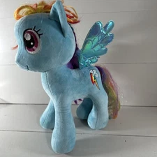 My Little Pony Ty Sparkle Rainbow Dash Plush 16” 2017 Blue Stuffed Animal