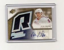 2005-06 UPPER DECK SPX PETR PRUCHA ROOKIE JERSEY CARD AUTO 943/1499 #174