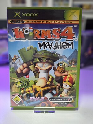 Worms 4 Mayhem - Microsoft Xbox Classic Spiel Retro PAL Ohne Anleitung 