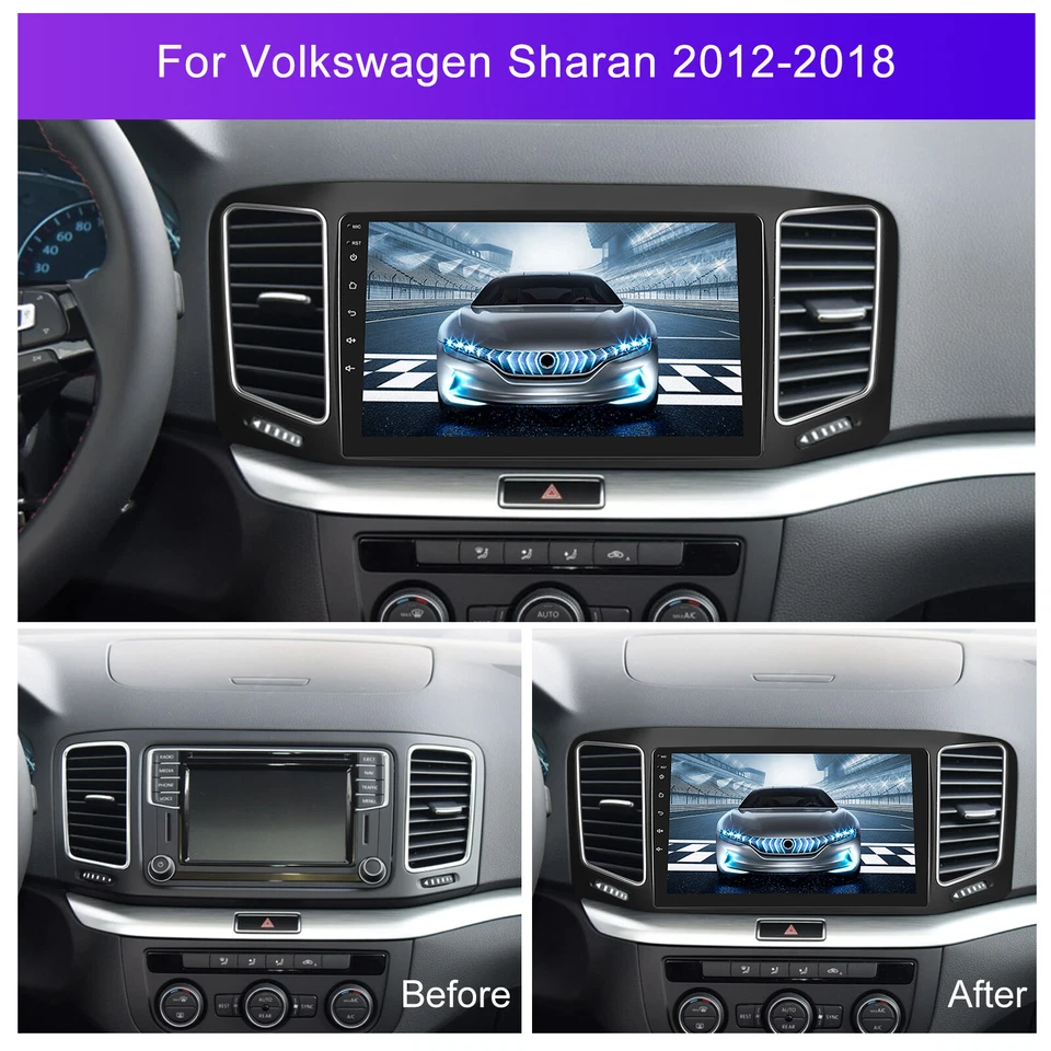 DAB+ Android 15 Carplay Autoradio Für VW Sharan II 7N Seat Alhambra II 2010-22 - Bild 2 von 4