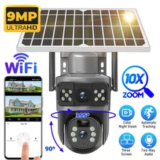 Camara De Seguridad Solar Inalambricas Para Exterior Con Vision Nocturna y Audio