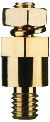 The Install Bay GM38 Shiny Brass Side Post Battery Terminal Adapter