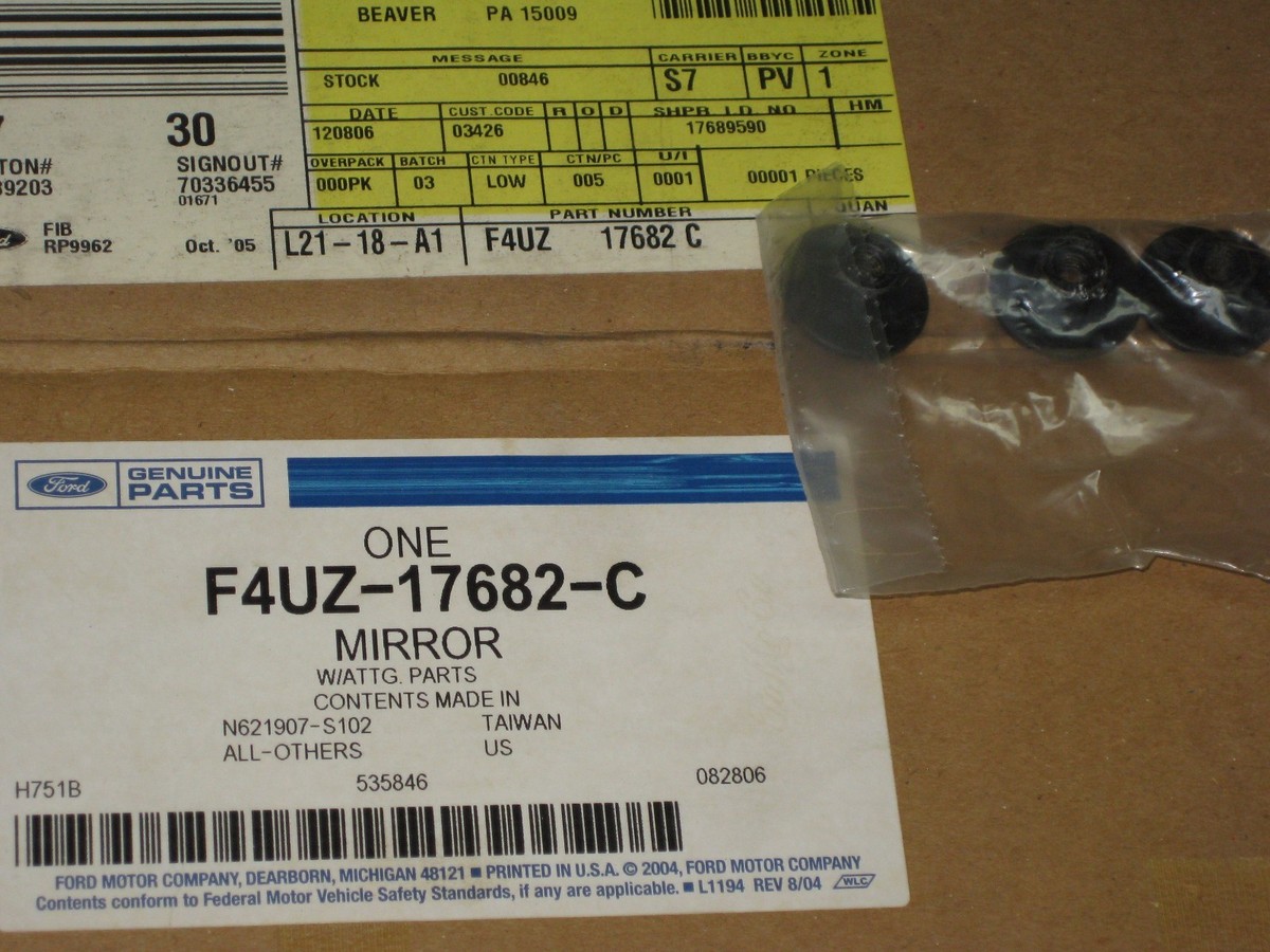F4UZ-17682-C FORD VAN OUTSIDE MIRROR ASSEMBLY OEM (tag# F010 F4UZ-17682-C FORD VAN OUTSIDE MIRROR ASSEMBLY OEM (tag# F010