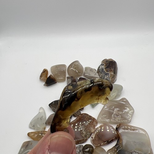 Lote de 32 piedras y losas pulidas de ágata caída 1,5 lb - Imagen 6 de 10