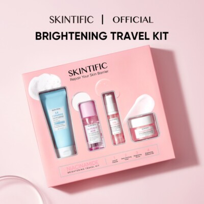SKINTIFIC 5X Ceramide Travel Kit Set + Brightening Travel Kit Set