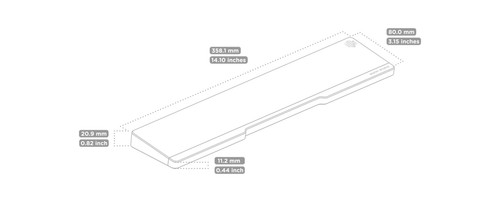 Nuphy Twotone Wrist Rest - Nakładka na belkę ręczną na klawiaturę Gem80 - Inca Rose - Zdjęcie 2 z 5