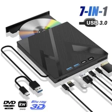 USB 3.0 External Blu ray Drive CD DVD ROM RW Player for Laptop PC Optical Drive