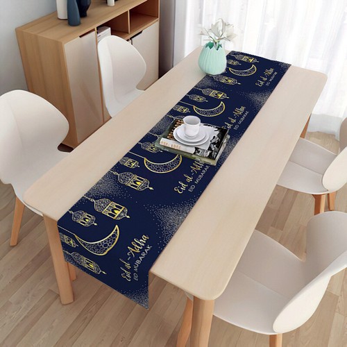 NEW AU Eid Mubarak Table Runner Ramadan Decor Home Islamic Muslim Party Decor - Picture 25 of 52
