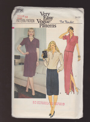 海外　VOGUE 1973 Vintage VOGUE Sewing Pattern B36 CAFTAN DRESS (1332) BY