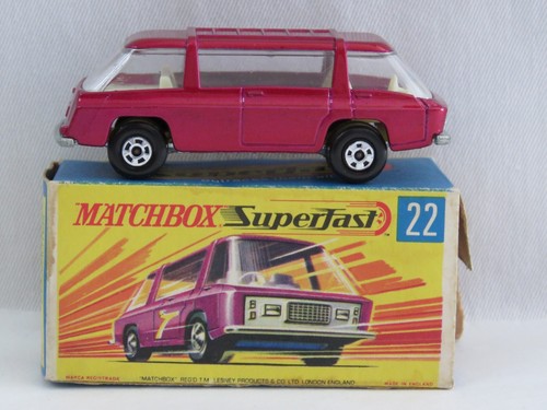 1970 Lesney Matchbox Superfast #22 Freeman Inter-City Commuter w/Orig. Box Eng.