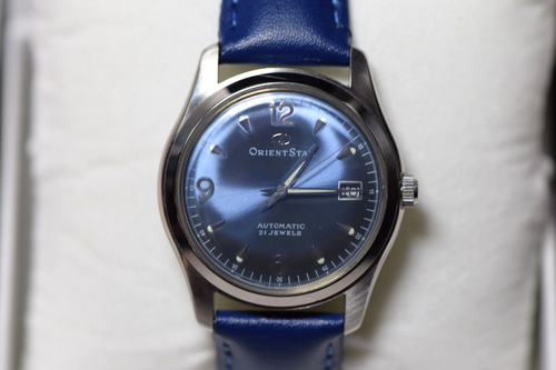 Orient Star Automatic 21 Jewels Blue Dial Watch Japan 597302-70 - Picture 2 of 22