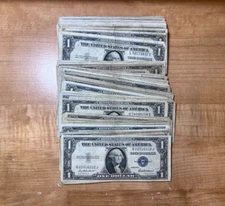 1935 One Dollar Blue Seal Note Silver Certificate Old US Bill $1 Free Shipping