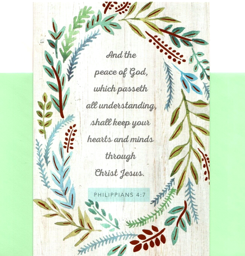 With Sympathy Green Garden Gardener Fern Ferns Botanical Dayspring Greeting Card - Picture 1 of 3