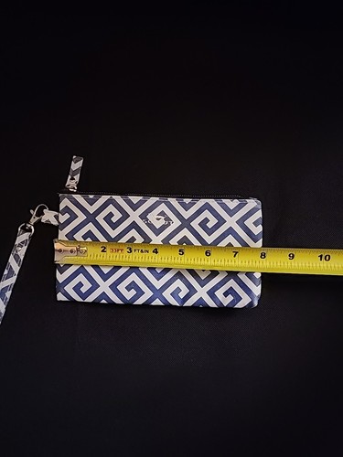 Scout Mujer Muñequera Azul Marino Blanco Cremallera Cartera Monedero Patrón Geométrico - Imagen 5 de 10