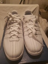 Men K-Swiss Classic VN Leather 03343-101 White White 100 Authentic Brand New