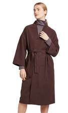 Prologue Chocolate Brown Long Kimono Waist Tie Long Jacket Size Xl