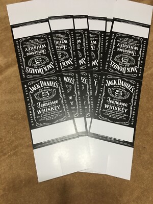 Jack Daniels Table Tents. Set Of 6   Free Ship USA. Folds To 4 By 6 Inch Long
