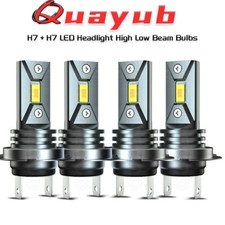 For Mercedes-Benz C250 C300 C350 - 4PC Combo Headlight High  Low Beam LED Bulbs