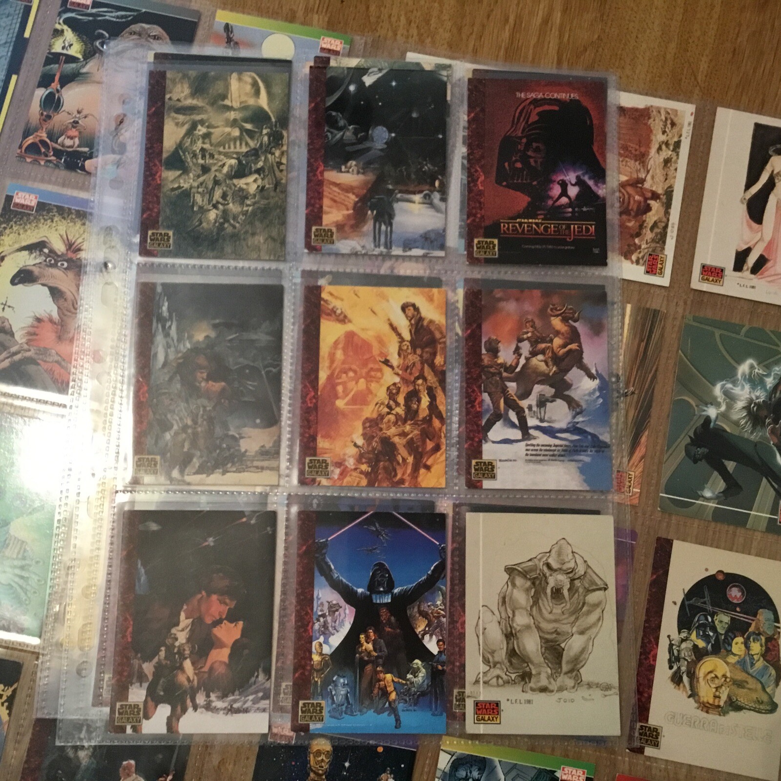 Topps Star Wars Galaxy Trading Card 1993 Lot Art Of Star Wars Design & Visions eBay