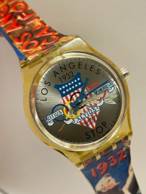 SWATCH GENT STOP SPECIAL OLYNPIC ''LOS ANGELES 1932'' Ref.SSZ100 BJ 1994 NEU