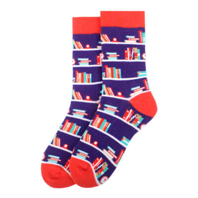 Women's Book Lover Socks Ladies Books Socks Gift for Teacher Librarian ...