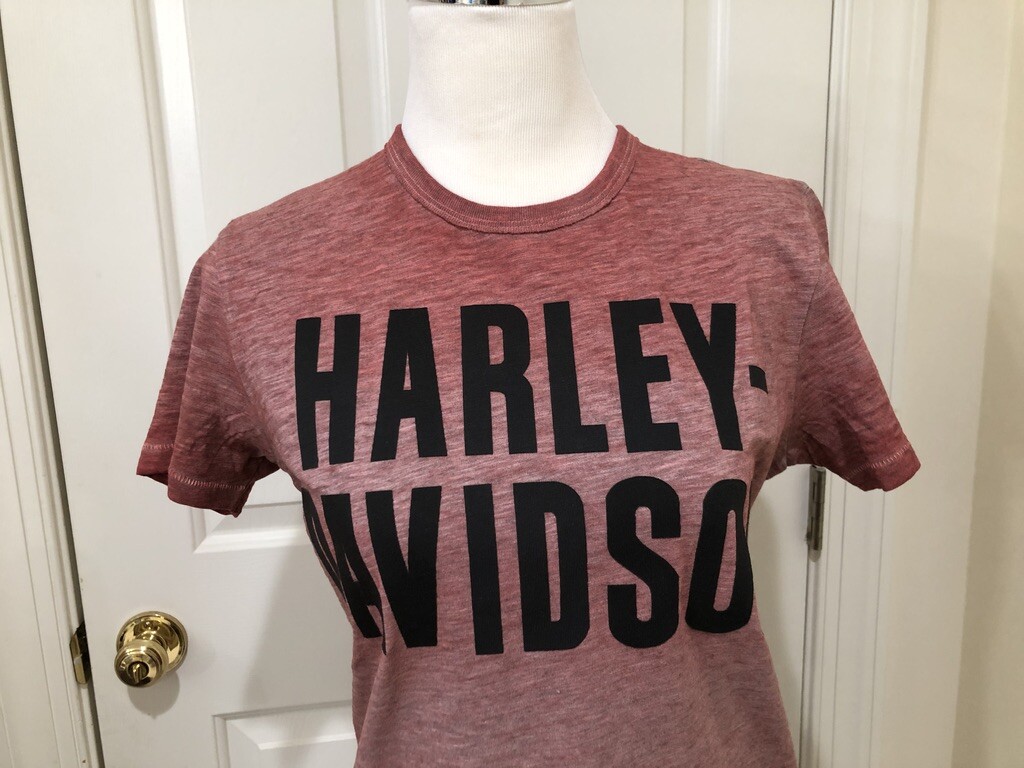 T-shirt Harley-Davidson Pour Femme - Rouge, Logo Appliqué - Taille XS - Neuf Sans étiquettes