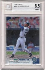 1999, TOPPS FINEST, KEN GRIFFEY, JR, SEATTLE MARINERS, CARD # 200, BECKETT 8.5