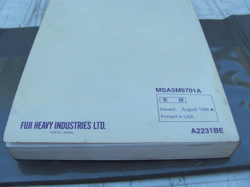 1997 Subaru Legacy Owner's Manual - Picture 4 of 9
