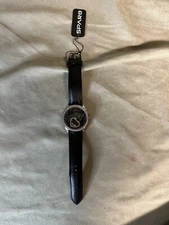Minnesota Wild Woman’s Sparo Watch Black With Bling Crystals Rhinestones Heart