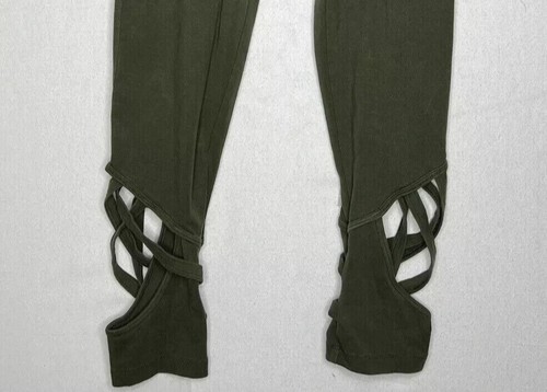 PINK Victoria’s Secret Y2K Yoga Pants Gladiator Ankles Olive Green Size S Small - Picture 4 of 10
