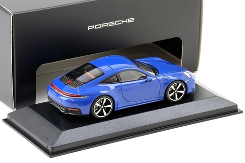 1:43 Minichamps Porsche 911 992.2 Carrera Coupe Lugano Blue Model Car - Picture 2 of 3