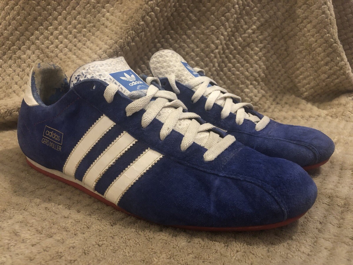 Adidas Gerd Muller Trainers Size 10.5 uk Blue Suede Very Rare | eBay UK